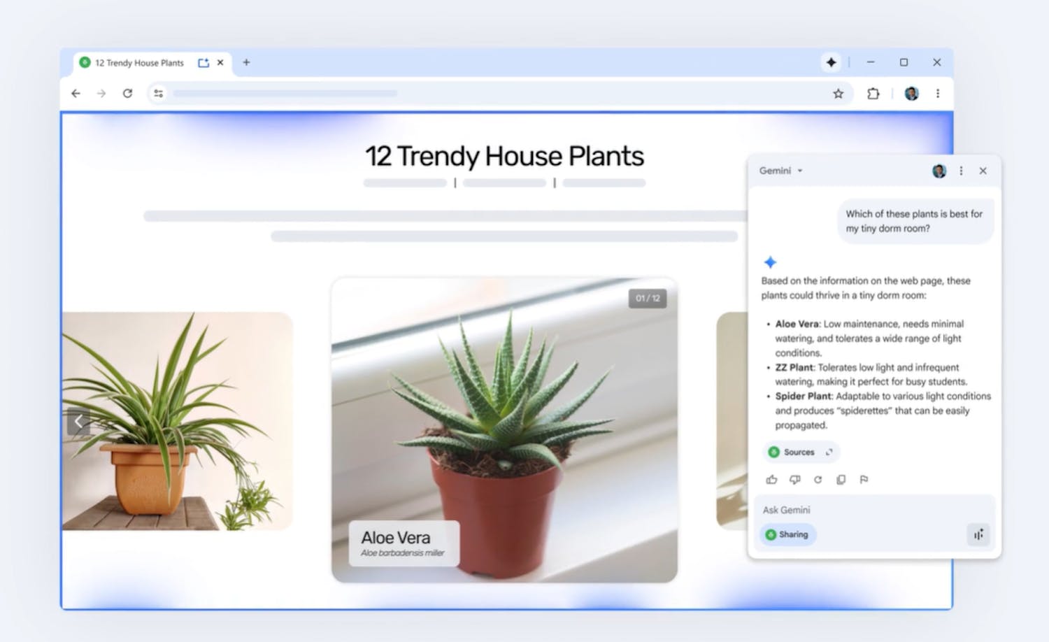 Gemini i webbläsaren Chrome Gemini i webbläsaren Chrome